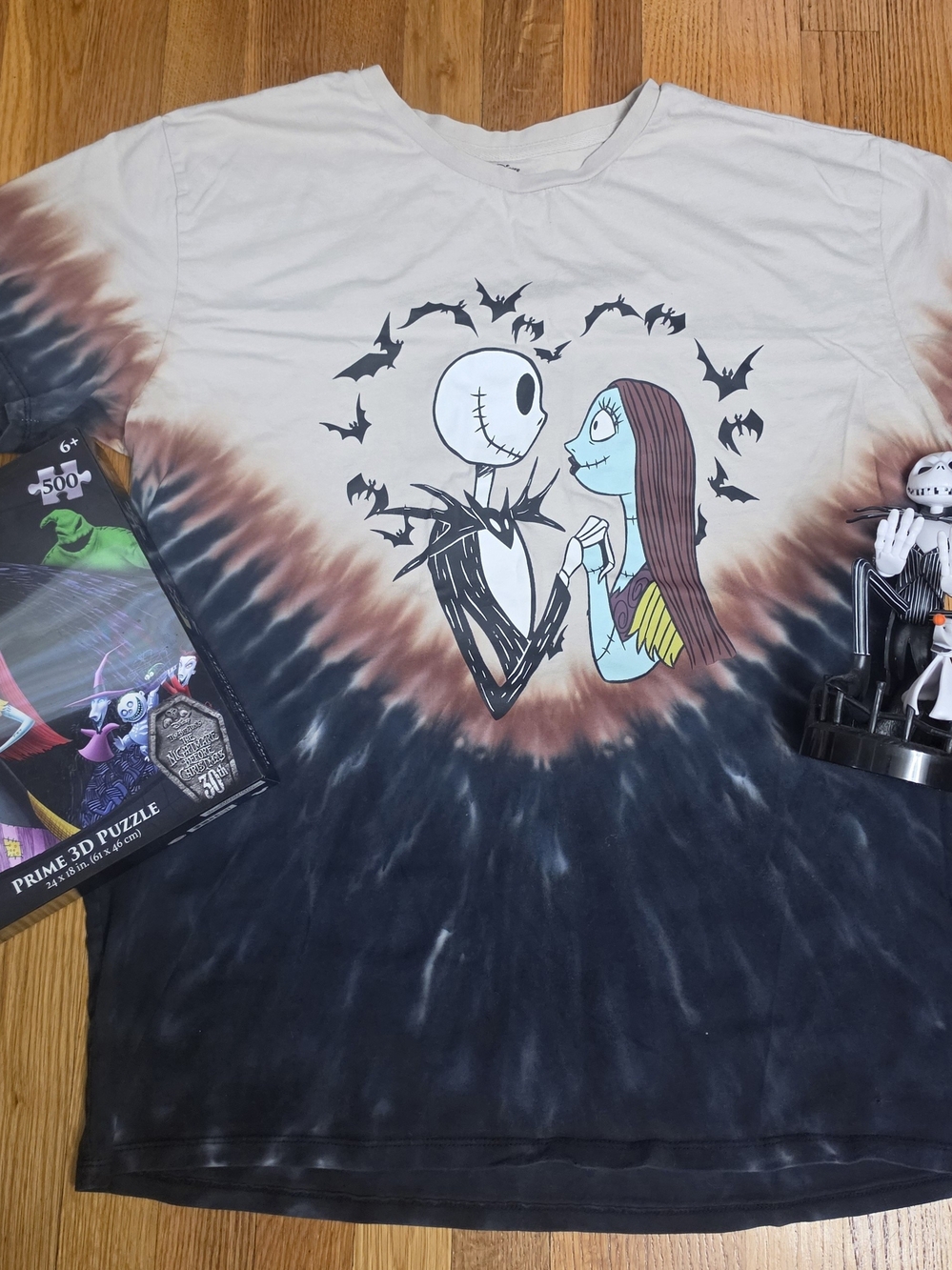 Nightmare Before Christmas T-shirt Size XL, 3D Puzzle And Holder Lot
